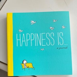 Happiness Is Journal with Yellow and Blue Cover